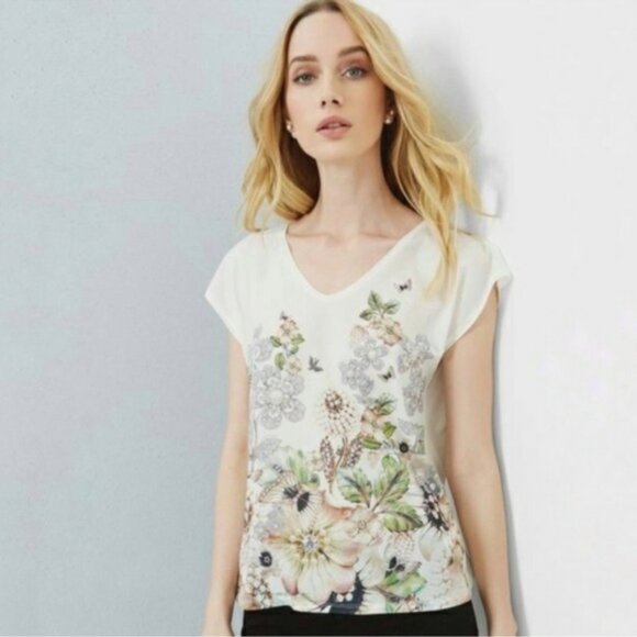 Ted Baker Gem Garden Floral Print Blouse - Picture 1 of 5